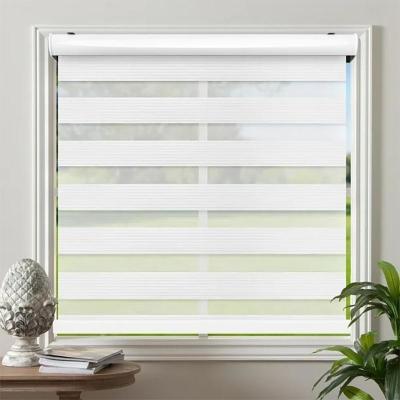 China Handmatig Open Type End Zebra Blind Polyester Lichtfilter Blinds Amerikaanse munt Eenvoudige stijl Te koop