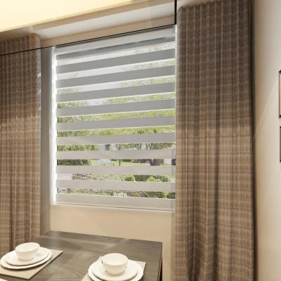 China Custom Size Electric Smart Zebra Shading Dustproof Function Window Polyester Blinds for sale