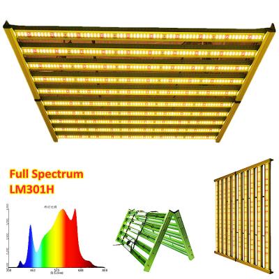 China Seed Starting KINGBRITE 650W LED Grow Lights Samsung Best LM301H Full Spectrum With IR UV Commercial Dimmable Foldable Grow Light Kits for sale