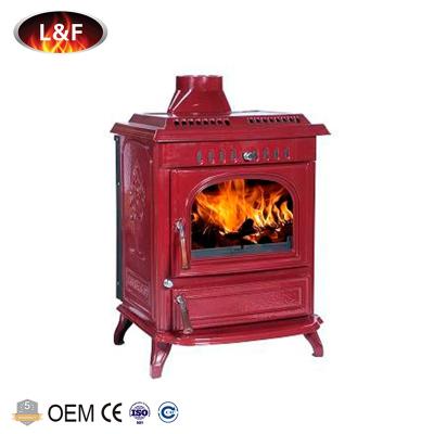 China Beautiful Indoor Free Cast Wood Fireplace With Enamel Surface for sale