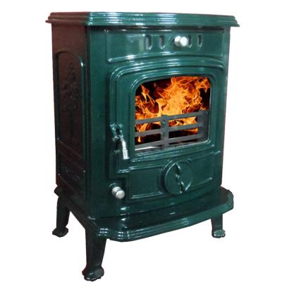 China Low Power Classic Small Size Freestanding Type Cast Iron Color Coated Boiler Wood Stoves for sale