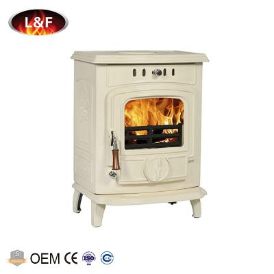 China Double Cast Iron Air Controls Mult Fuel Decorative Wood Stoves for sale