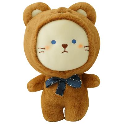 China Pretty Gift The Latest Fashion Design Custom Transformed Plush Toy Cat Bear Rabbit Children'S Gift Doll for sale