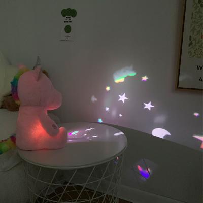 China Baby Accompany Customized Baby Star Animal Night Sky Music Night Electric Light and Projector Sound Education for Stuffed Plush Toys for sale