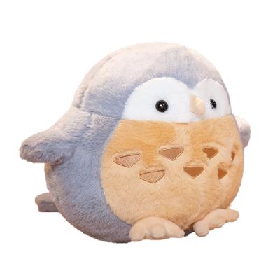 China Baby Accompany New Design Custom Round Cute Cartoon Baby Owl Plush Toy Accompanying Toy Pillow for sale