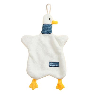 China Custom Lovely Rag Rash New Design Plush Duck Hand Towel Good For Home Use Children's Favorite Hand Towel for sale