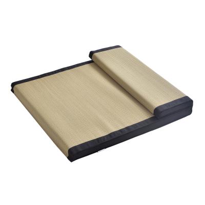 China Antimicrobial Japanese Rattan Folding Mat Tatami Mat Summer Nap Sleep Mat Floor Bedroom for sale