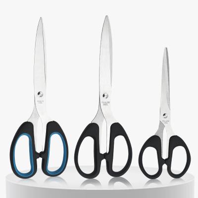 China Multi-size Student Scissors Black Sharp Universal Household Office Scissors Clipping Set for sale