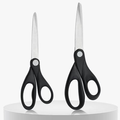 China Black Plastic Handle Art Scissors Stainless Steel Office Paper Cutting Universal Scissors for sale