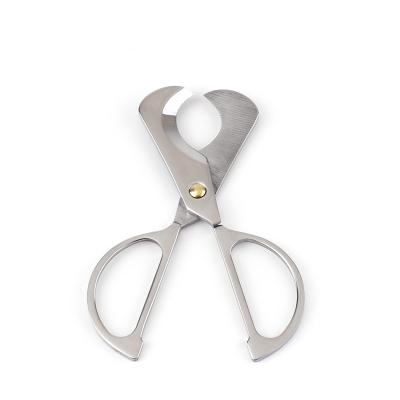 China Double Blade Cigar Cutter Scissors Eco - Friendly Stainless Steel Handle for sale