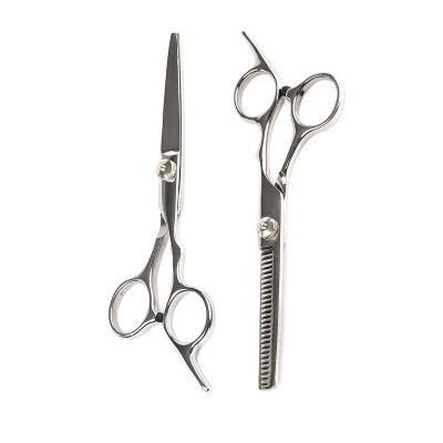 China Professional Thinning Scissors Hair Cutting Scissors 6 Inch Shaving Barber Scissors Kit Left Handed for sale