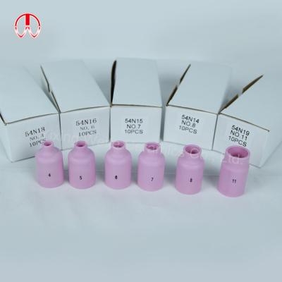 China CAT Ceramic Welding Consumables Welding Nozzle For CAT wp-17/18/26 Torch Parts Argon Alumina Ceramic Welding Nozzle for sale