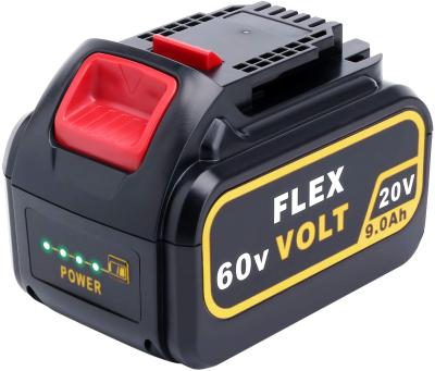 China Power tools spare battery 20v 60v 3ah 9ah lithium ion battery for DCB606 DCB609 power tools for sale