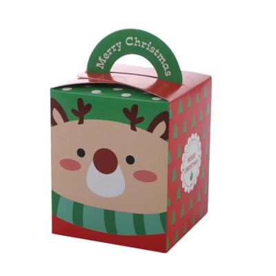 China High Quality Recycled Holiday Thickening Apple Packing Box Low MOQ Cartoon Materials Christmas Elk Gift Box for sale