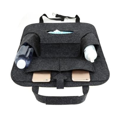 China Business Car Seat Organizer Auto Car Backseat Multi-Pocket Seat Organizer Car-Styling Wool Felt Multi-Function Storage for sale