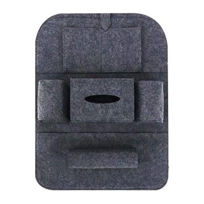 China Back Seat Business Felt Beverage Book Organizer Bag Multipocket Wider Car Use Car Back Felt Seat Storage for sale