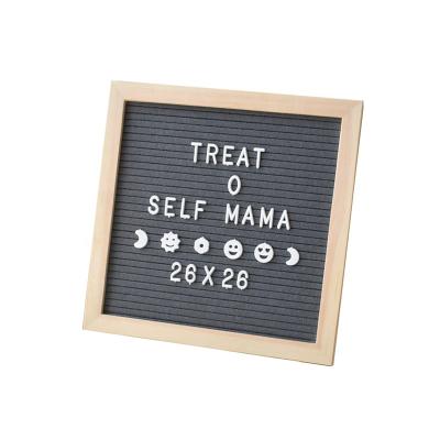 China MDF Letters Europe Letters Numbers Symbols Changeable White Plastic Message Board Sign Wood Felt Letter Board for sale