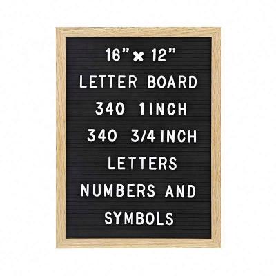 China Hot Selling Europe 10 Inch Wood Frame Felt Message Letter Board In China for sale