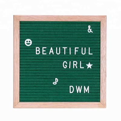 China High Quality Cheap Black Wood Background Europe Wooden Frame Letter Board Variable Felt DIY Message Tables Decorative Board for sale