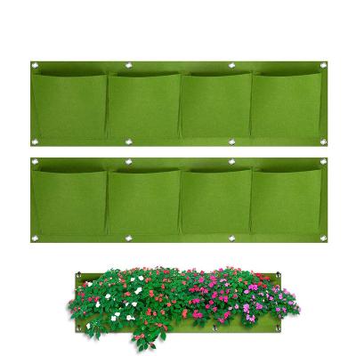 China Plant Growth 1-6 Green Pockets Grow Bags Vertical Cross Hanging Planting Bags Living Planter Garden Vegetables Home Garden Bag Supplies for sale