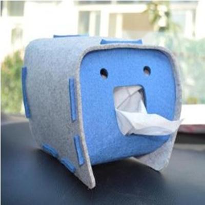 China Newest CLASSIC Felt Tissue Paper Storage Box Cover Paper Towel Case Office Home Decoration for sale