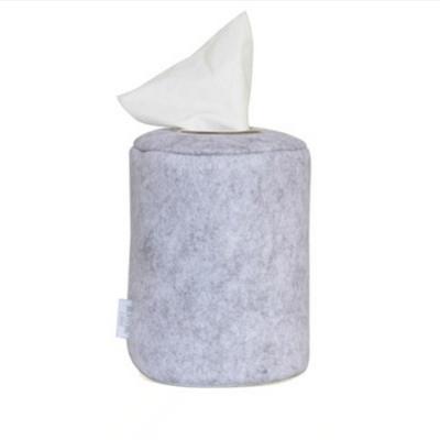 China CLASSIC Single Colored Felt Leather Tissue Box Holder Tissue Box for sale