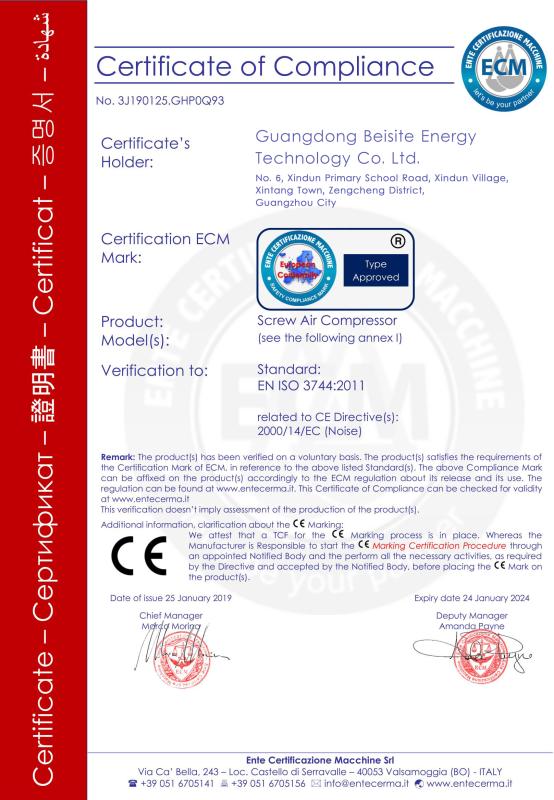 CE - Guangdong Beisite Energy Technology Co., Ltd.