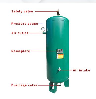 China Screw Air Compressor Parts 600l Air Tank Compressed Air Storage Tank for sale