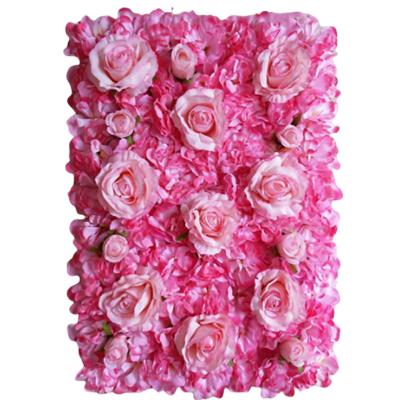 China Wedding Artificial White Rose Floral Panel Flower Wall Wedding Backdrop Custom Flower Wall Decor Decoration for Party and Wedding Use for sale