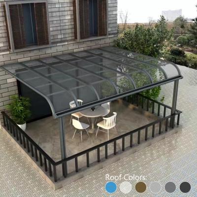 China Customized aluminum tent windproof outdoor canopy UV protection polycarbonate patio cover waist tent for sale