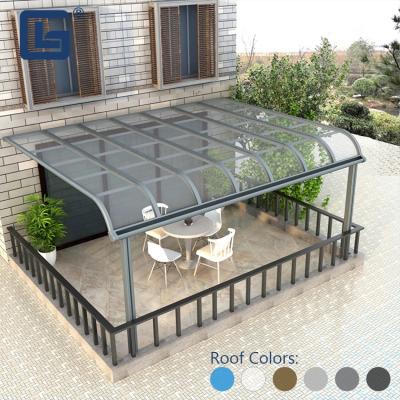 China Polycarbonate Windproof Outdoor Roof Awnings Window Backyard Aluminum Patio Cover for sale