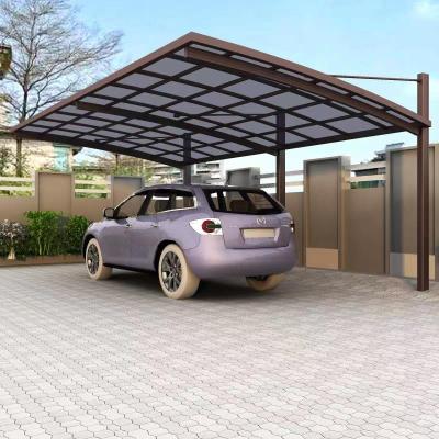 China Modern Garden Parking Garages Shelters Snow Resistant Polybonate Carport Aluminum Car Port Parking for sale