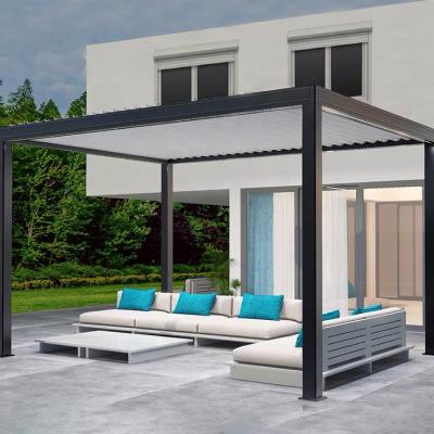 China Easily Assembled Gazebo Self-supporting Pergola Roof Opening Pergola Patio Cover Aluminum Pergola for sale