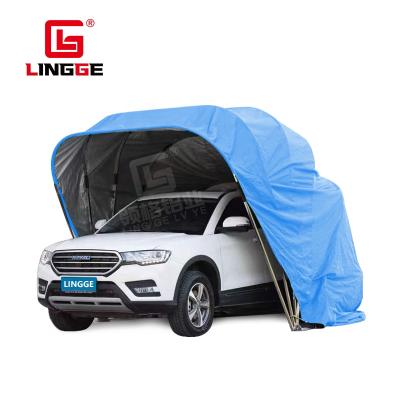 China Easy Installation Fireproof Car Garage Tents Parking Canopy Folding Retractable Snowproof Car Garage Canopies Parking Tent for sale