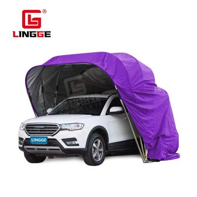 China Easy Setup Multiple Colors Foldable Car Garage Awnings Mobile Retractable Easy Setup Car Parking Folding Tent for sale