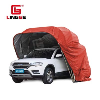 China Automatic Car Parking Tent Easy Setup Stainless Steel Tent for Cars Portable Parking Port Car Port Awning Pop Up Tent for sale