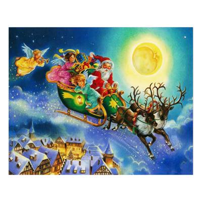 China Modern OEM/ODM Newest High Quality Cartoon Round Resin Diamond Picture Good Santa Claus Giving Gifts DIY Diamond Painting for sale