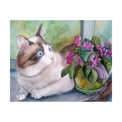 China Classic Cute Cat Flower Landscape Decoration Painting,Adult 5D Diy Canvas Painting,Custom Size Home Diamond Painting for sale