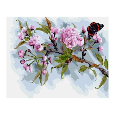 China Eco-friendly Recyclable Materials DIY Hand Made Painting By Numbers Flower Set Oil Print On Canvas for sale