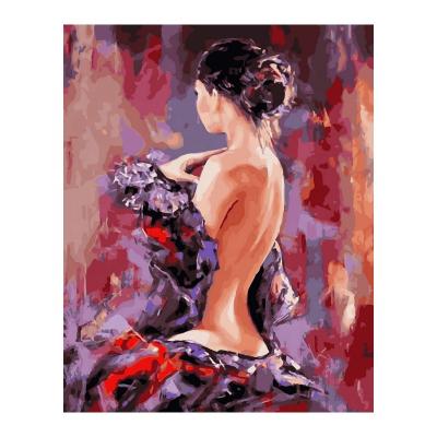 China CREATIVE Song Ji Paint By Numbers Nude Painting Hand Painted Wall Art Canvas Printing for sale