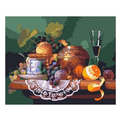 China Eco-friendly Recyclable Materials Design DIY Best Life Fruit Oil Painting Always By Numbers, 40*50 Painting For Adults, Non-fading Canvas Painting for sale