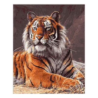 China Tiger Beast King Diamond Painting DIY Living Room Eco-friendly Cross of Recyclable Materials - Embroidered Animal Decorative Painting Painting by Numbers for sale