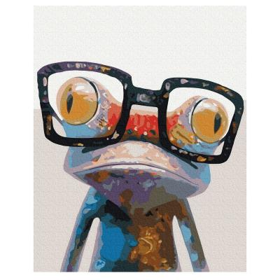 China 2021 BOY 2021 Recyclable Materials PAINTING Glass Frog Digital Oil Painting Wall Art Animals Distiller Eco-Friendly Painting Animals Life By Numbers For Decorate for sale