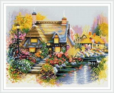 China GZ440 New Framed Classic Landscape Design 5D Diamond Embroidery Paintboy DIY Painting For Room Decor for sale