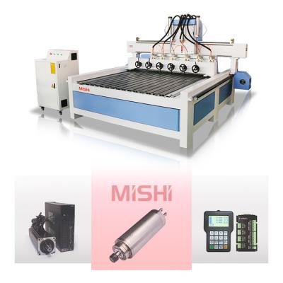 China Hotels Factory New Model Multi Head Main Door Wood Carving Design CNC Router Kit 3D 1325 Machine 4X8 for sale