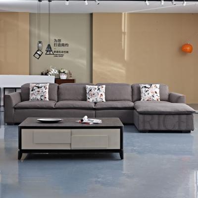 China Modern L-Shaped Sofa Living Room Design Corner Sofa Furniture Fabric Sofa Covered American Modular Furniture Linen Fabric New for sale