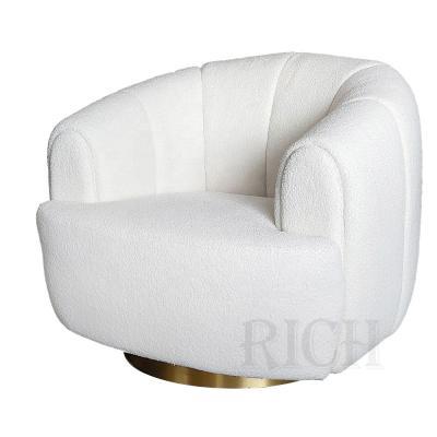 China Modern Simple Modern White Modular Teddy Indoor Fabric Lounger Home Decor Living Room Arm Chair Modern Hotel Teddy Chair for sale