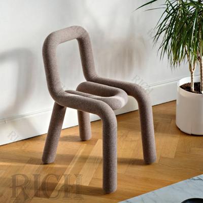 China Creative Modern Leisure Art Chair Modular Armchair Occasion Art Chair Velvet Fabric Accent Armless Easy Waiting Single Chair for sale