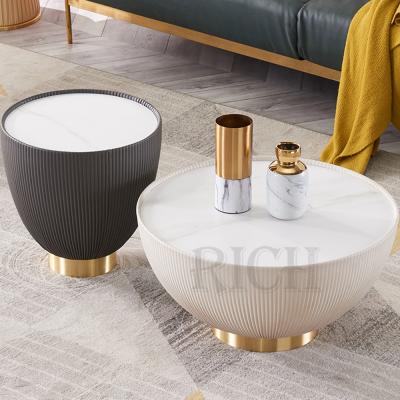 China Modern Italian coffee table modern hotel bowl-shaped central table living room sofa circle tea coffee table for sale