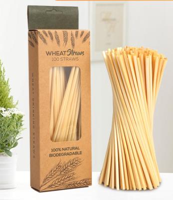 China Amazon Hay Eco Grass Straws Wheat Natural Sustainable Biodegradable Disposable Organic Drinking Straw for sale